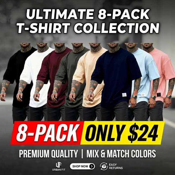 Men’s Ultra-Comfort Daily Essential Oversized Tee