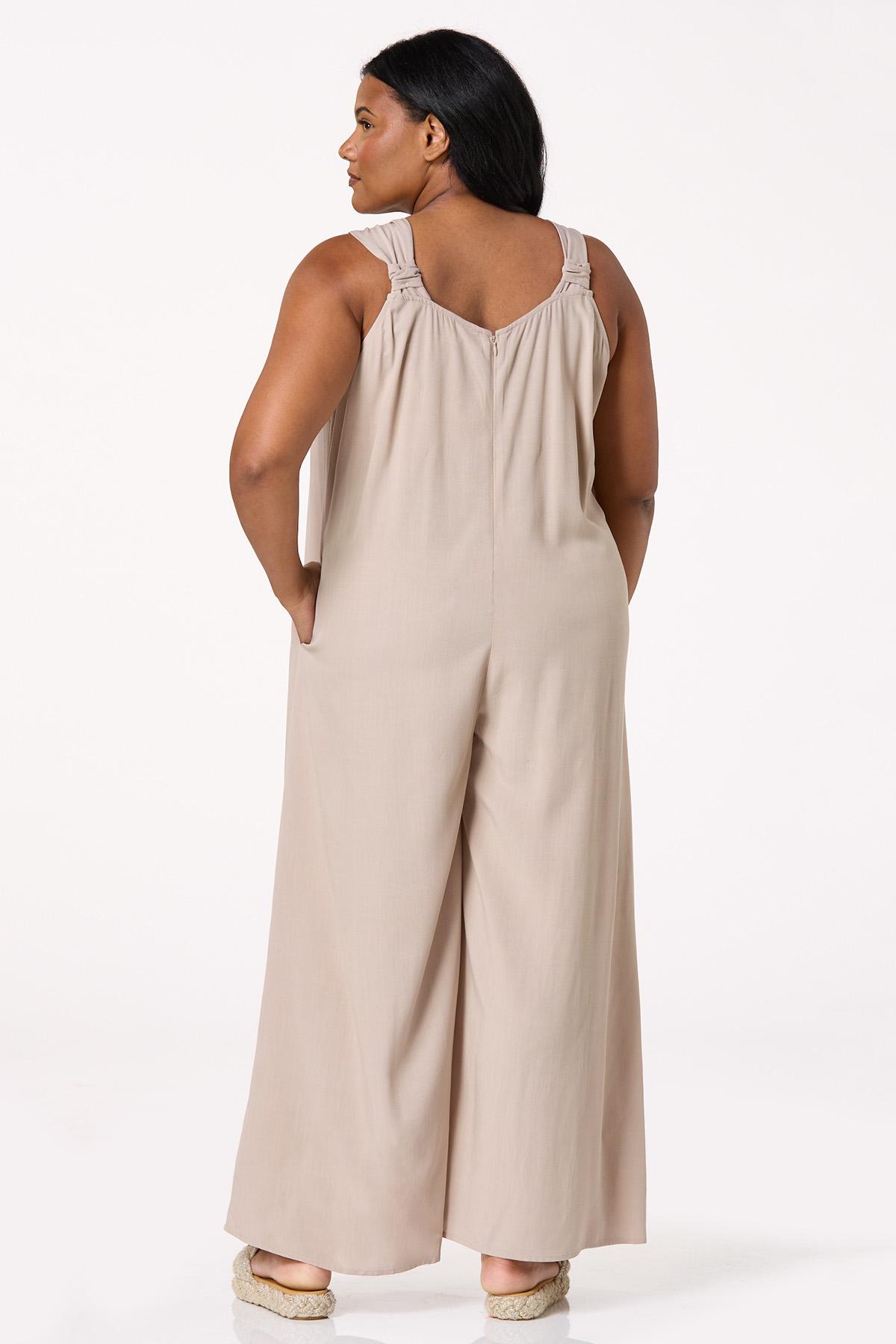 Plus Size Knotted Strap Genie Jumpsuit
