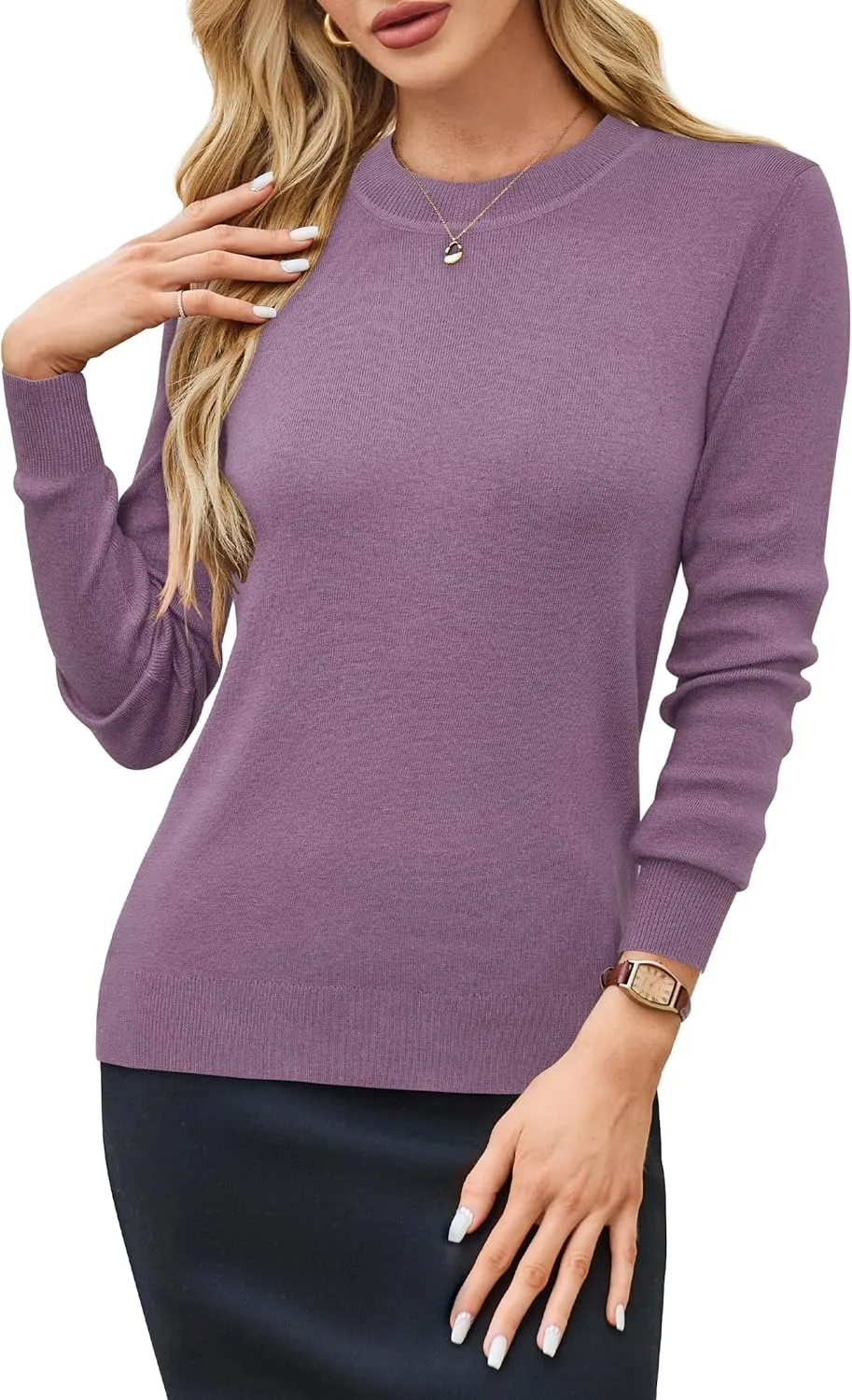Women Fashion Wool Blend Sweater