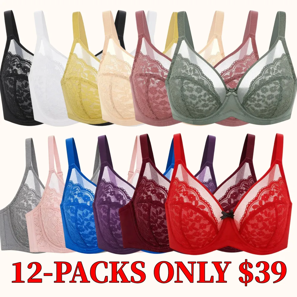 Lace unlined comfortable bra
