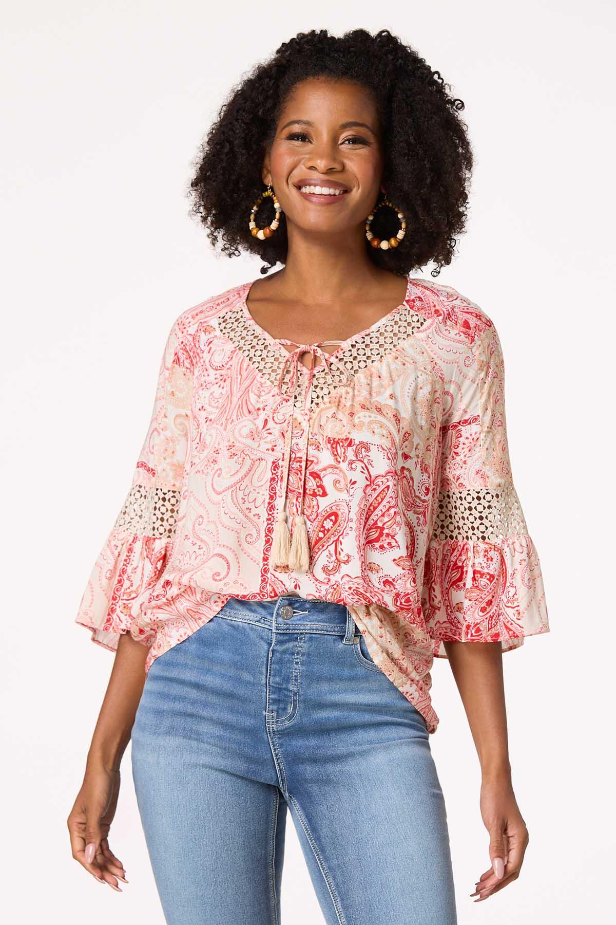 Paisley Lace Trim Top