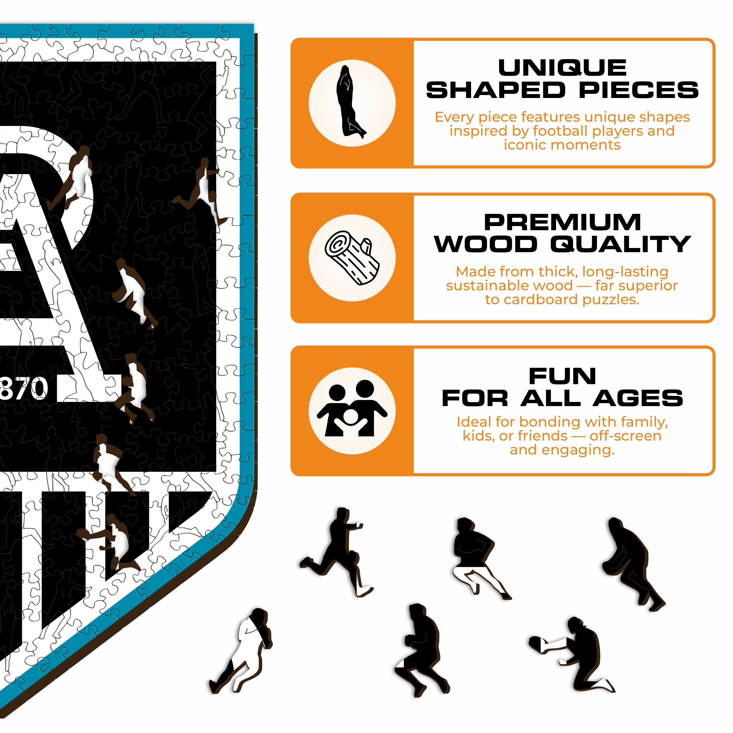 Port Adelaide FC Logo - Wooden Puzzle