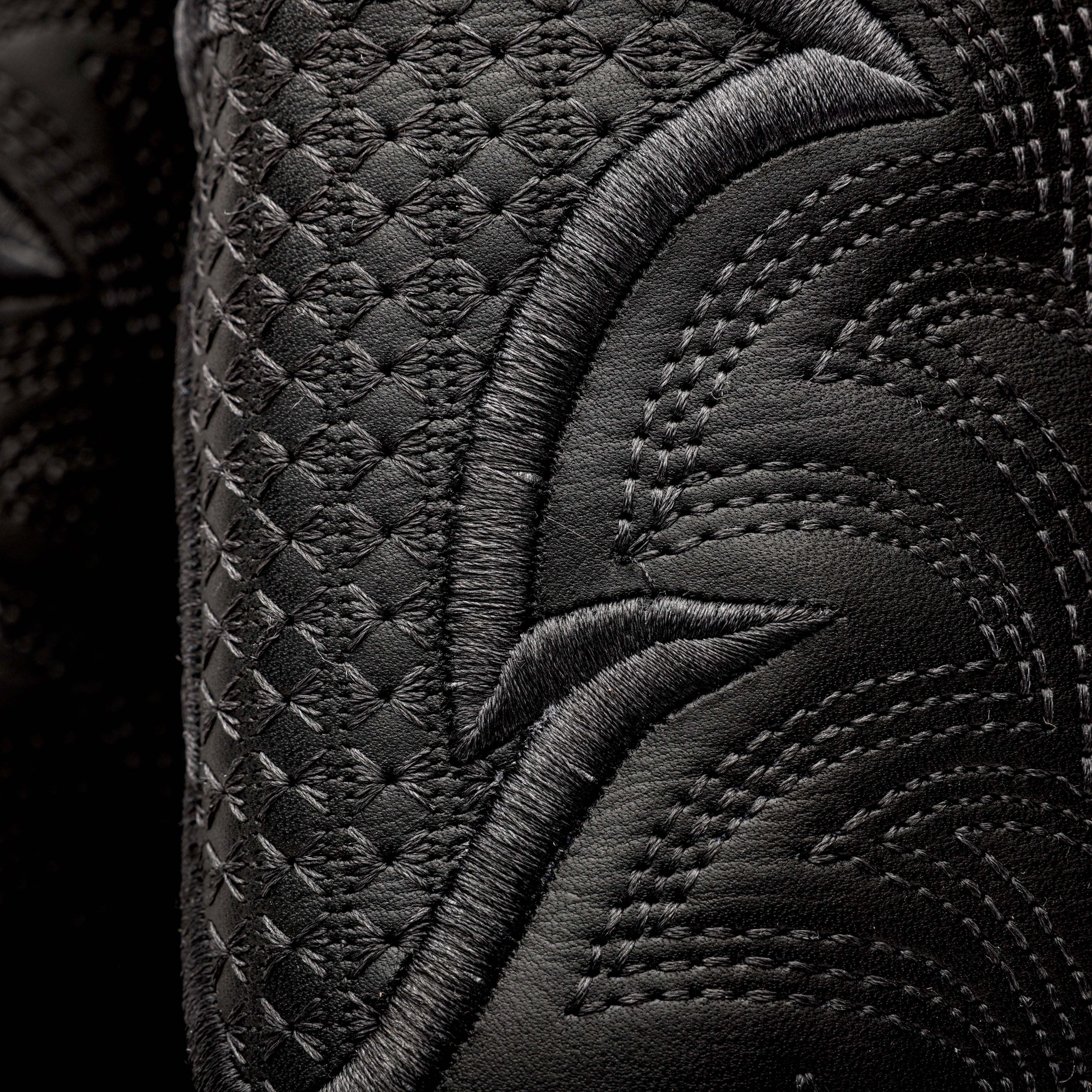 Midnight Grey Jumbo Pirarucu Leather Boots - Square Toe