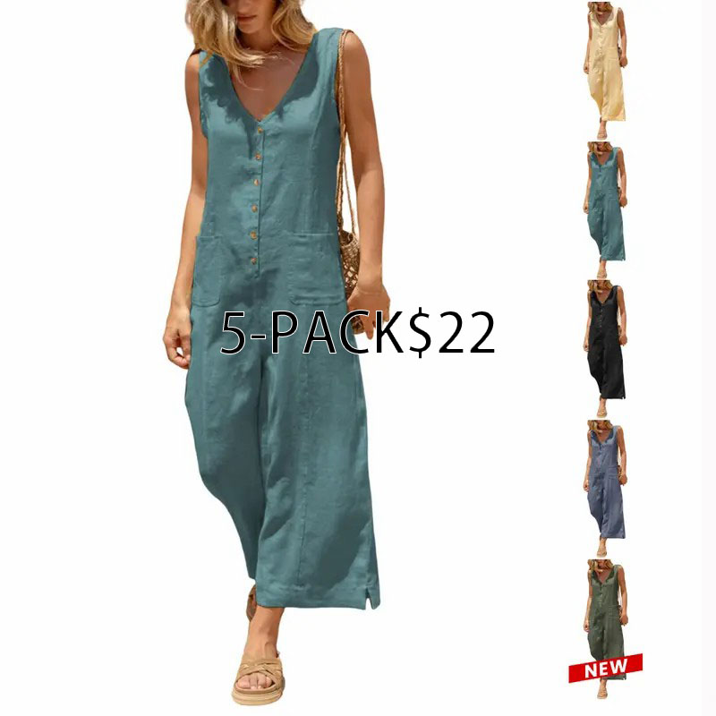 Women's Button-Front Jumpsuit