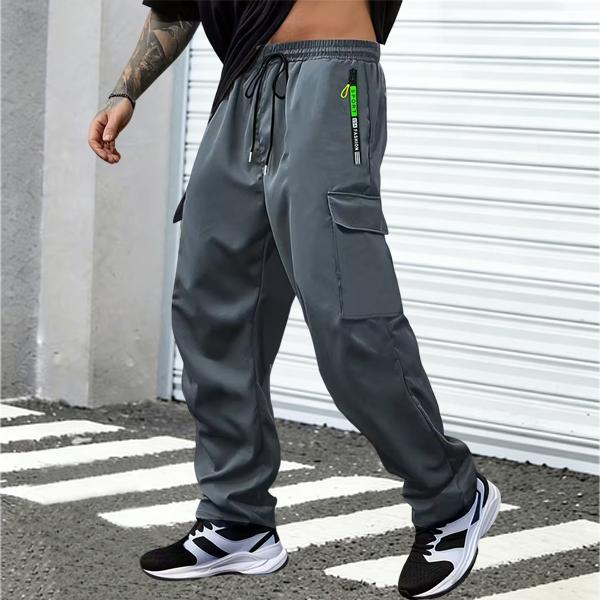 Men's Casual Pants with Zipper Pockets Cargo