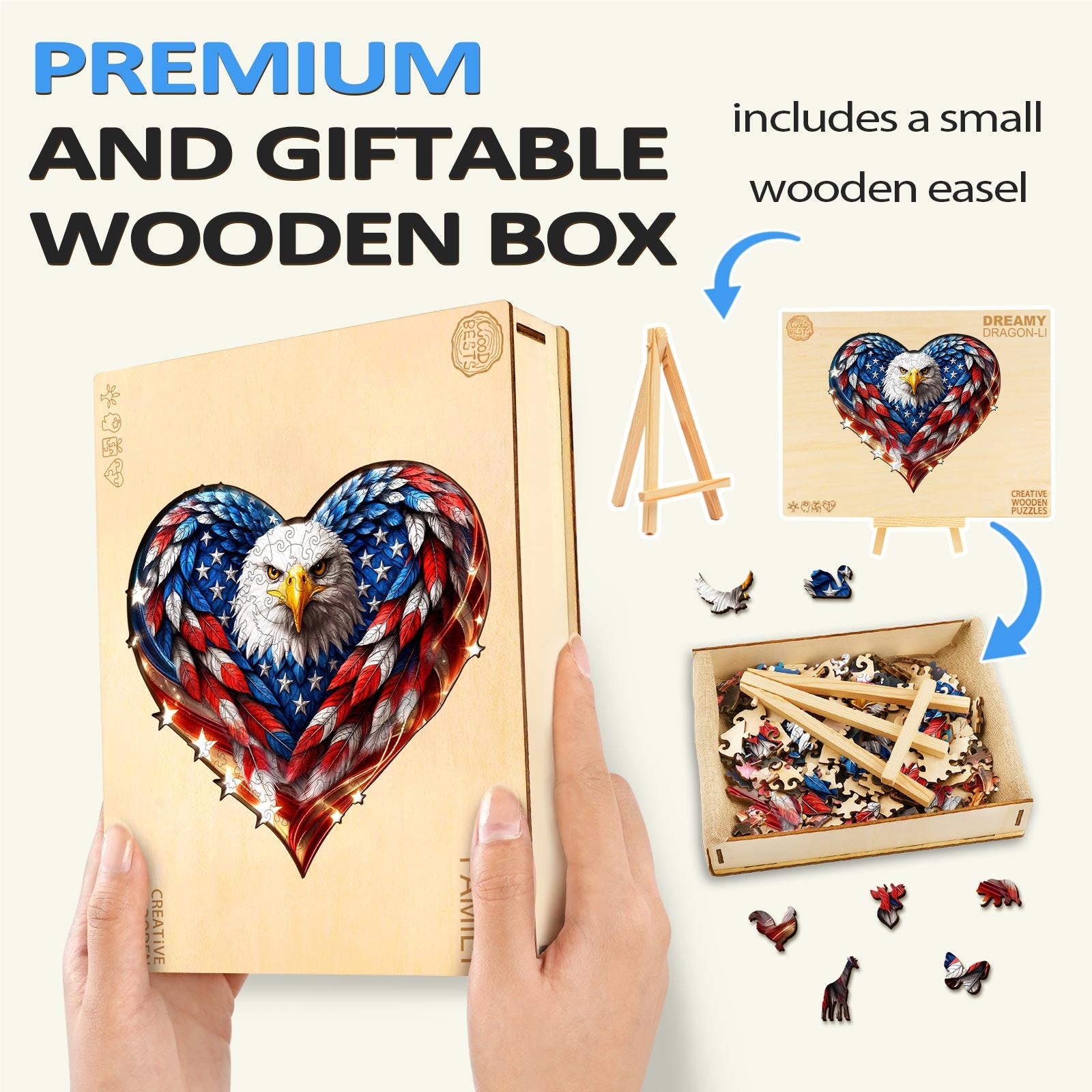 Patriotic Eagle-2 Wooden Jigsaw Puzzle