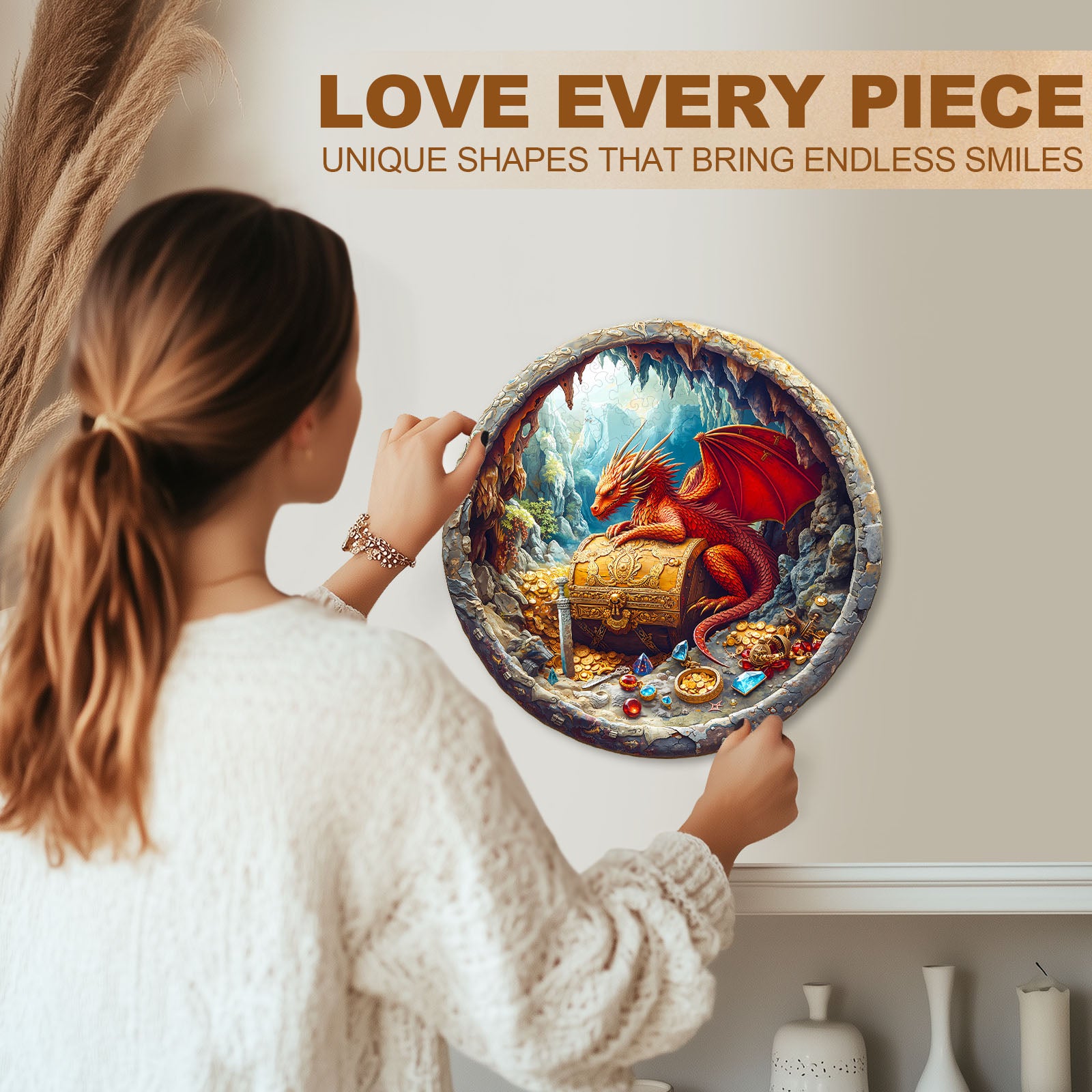 Dragon's Treasure Wooden Jigsaw Puzzle