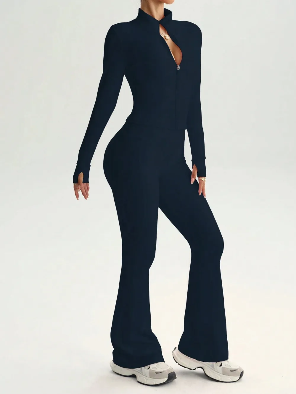 Women's Street Style 2-Piece Bodycon Activewear Set