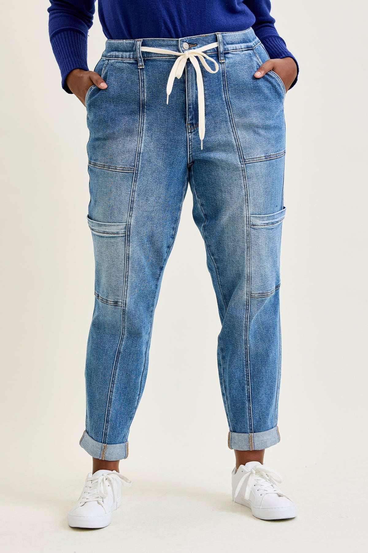 Darlene High Rise Cuffed Cargo Jogger - PLUS