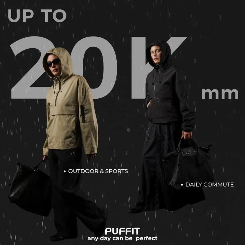 Waterproof oversized autumn hooded jacket