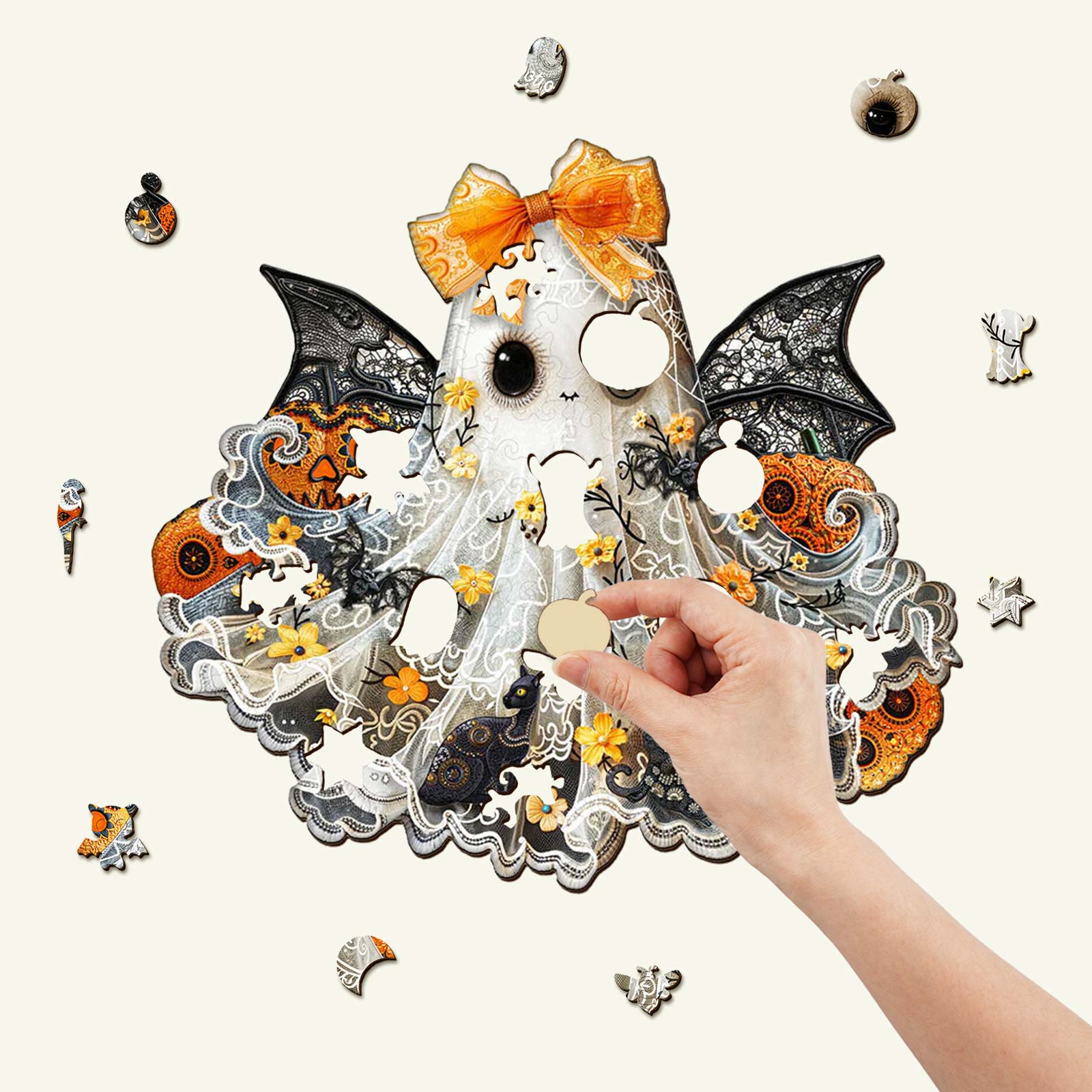 Little Miss Ghost Wooden Jigsaw Puzzle