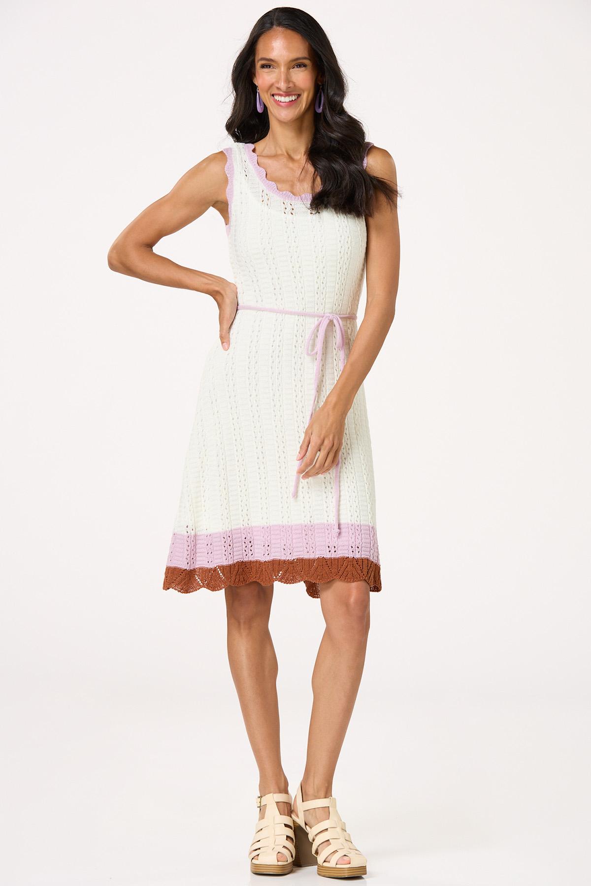 Colorblock Crochet Dress