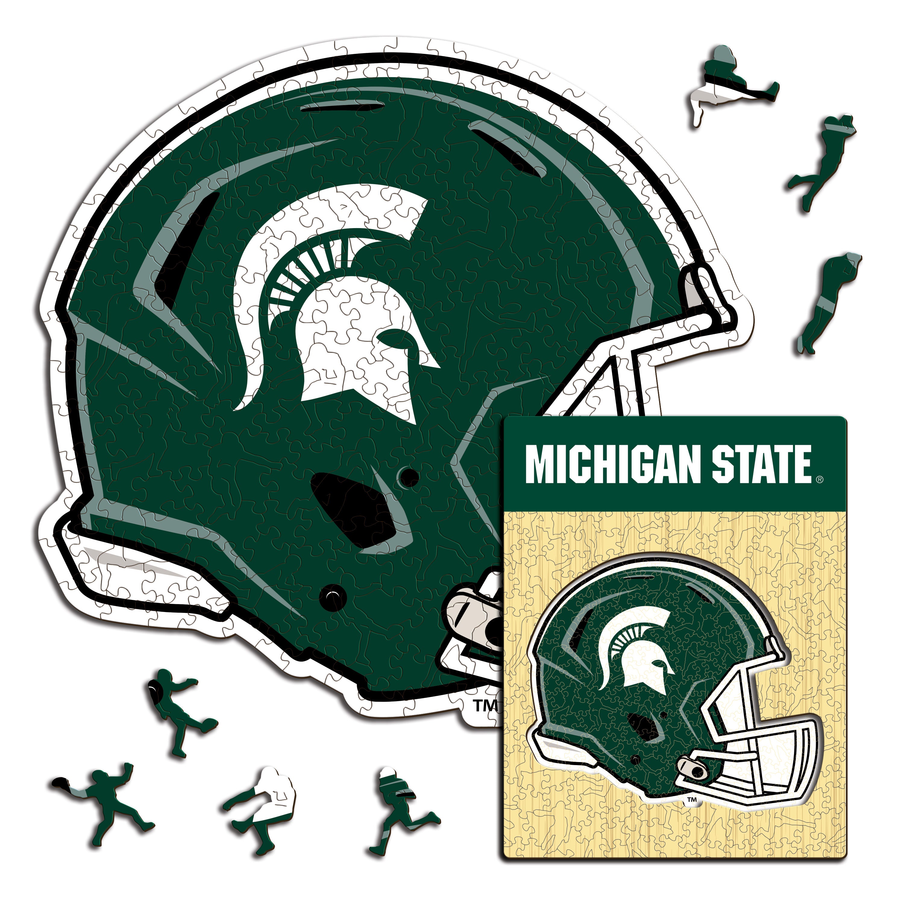 Michigan State University Helmet - Wooden Puzzle