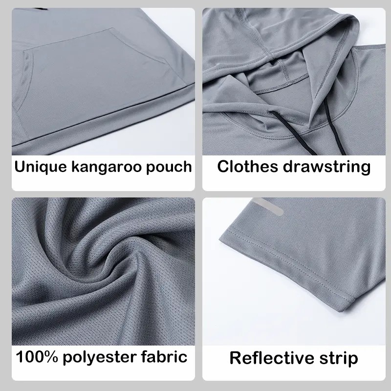 Men's 4-Pack Mesh Hooded Athletic Shirts – Quick Dry Basketball Sportswear