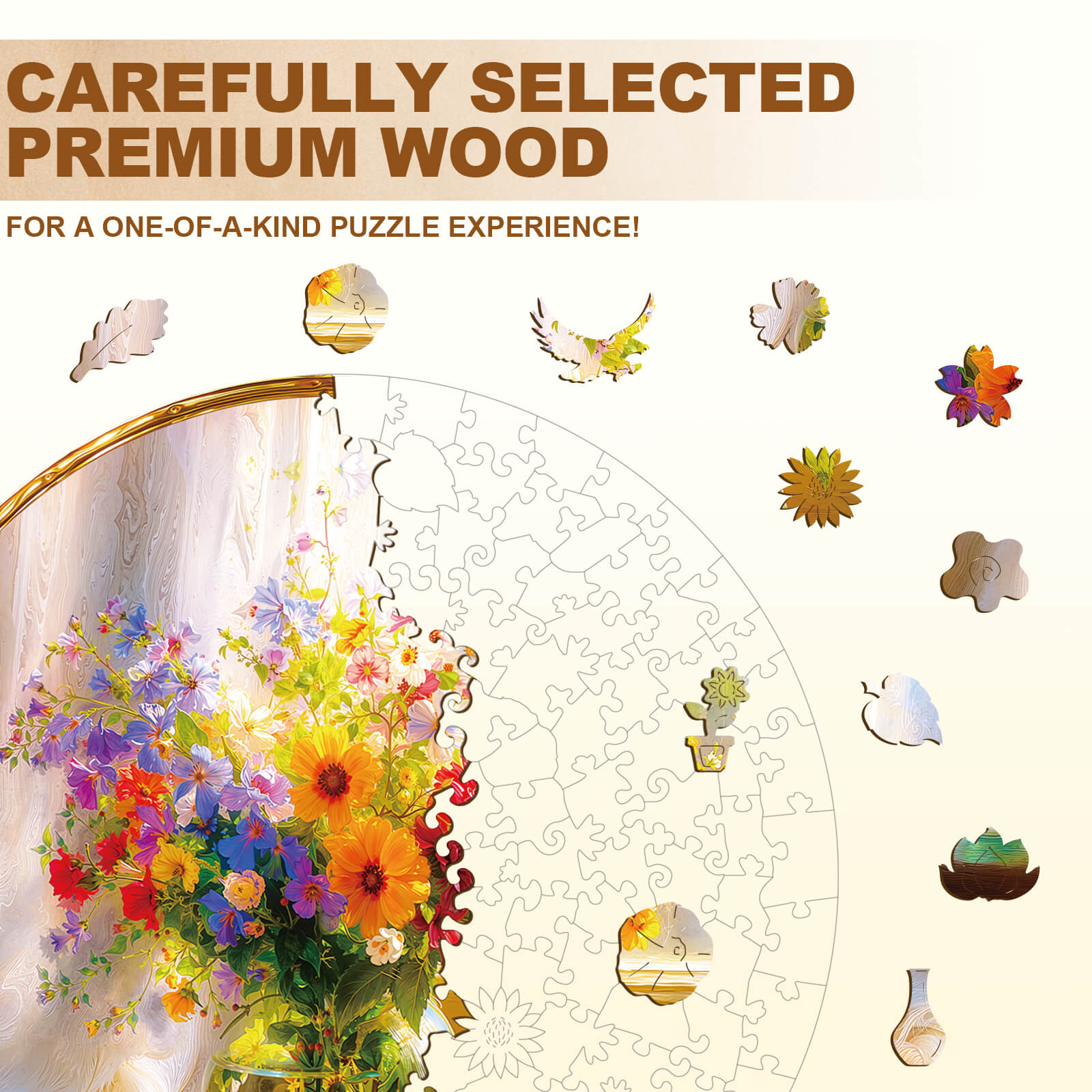 Window Garden Wooden Jigsaw Puzzle