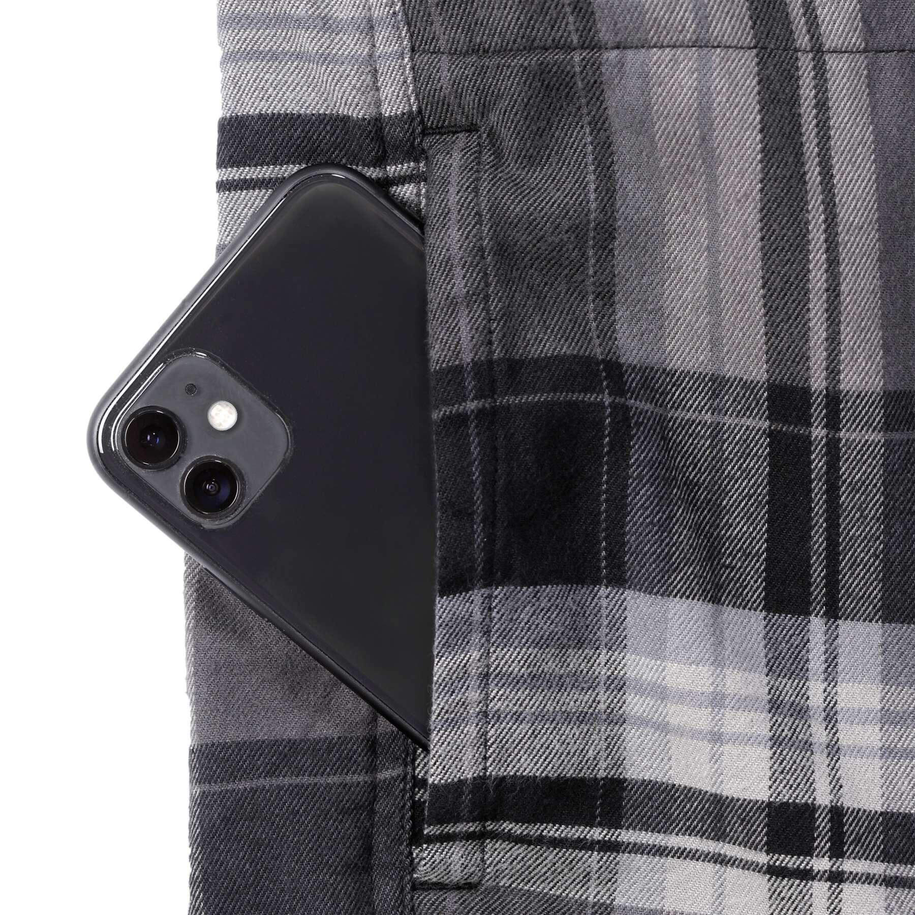 CHT Flannel Sherpa-Lined Relaxed Fit Shirt Jacket 105938