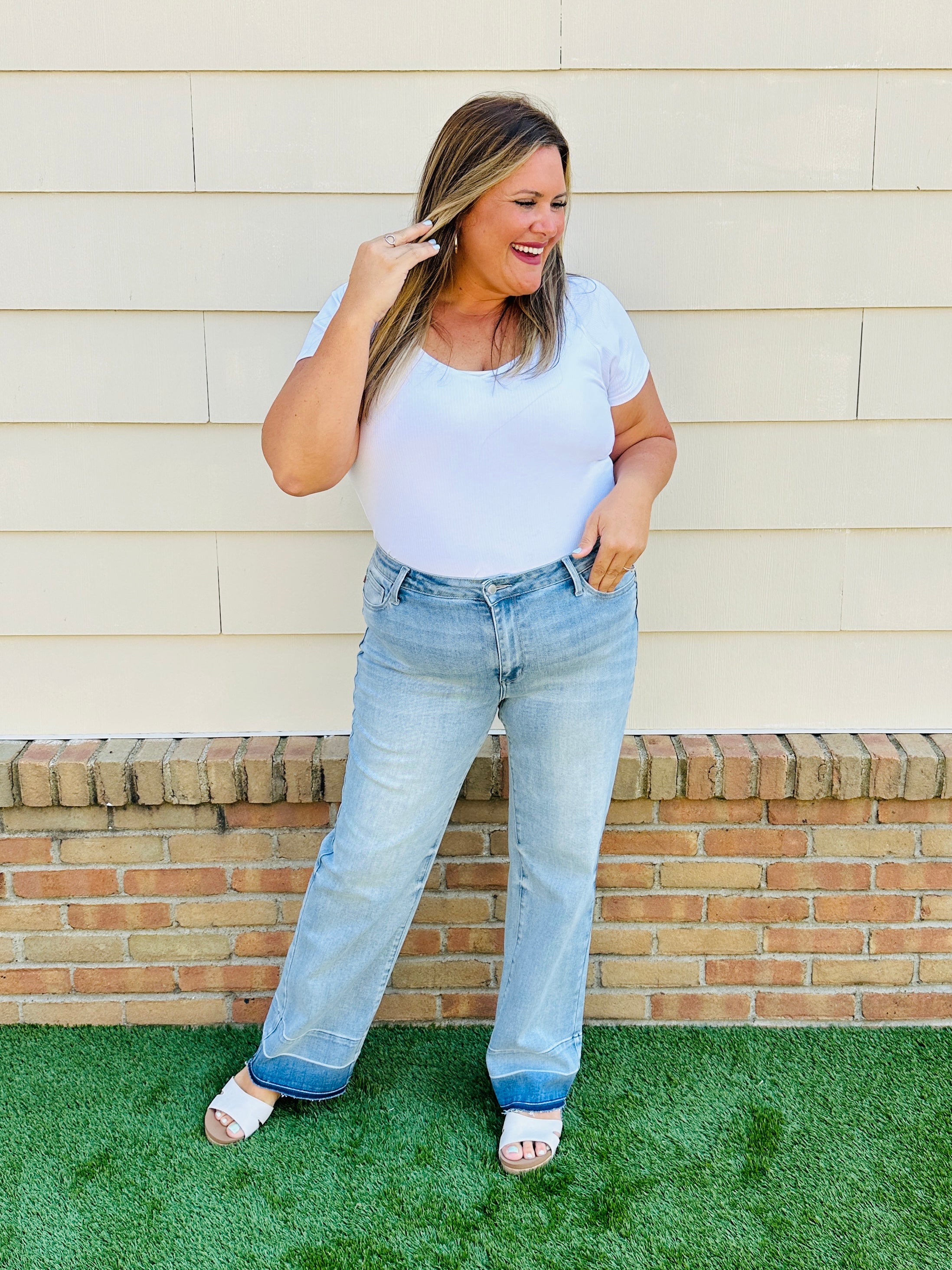 Judy Blue Release Your Inhibitions Wide Leg Jeans