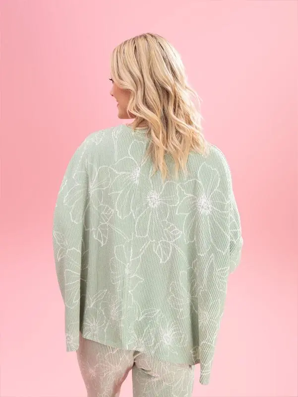 Ruffled floral pattern loose suit