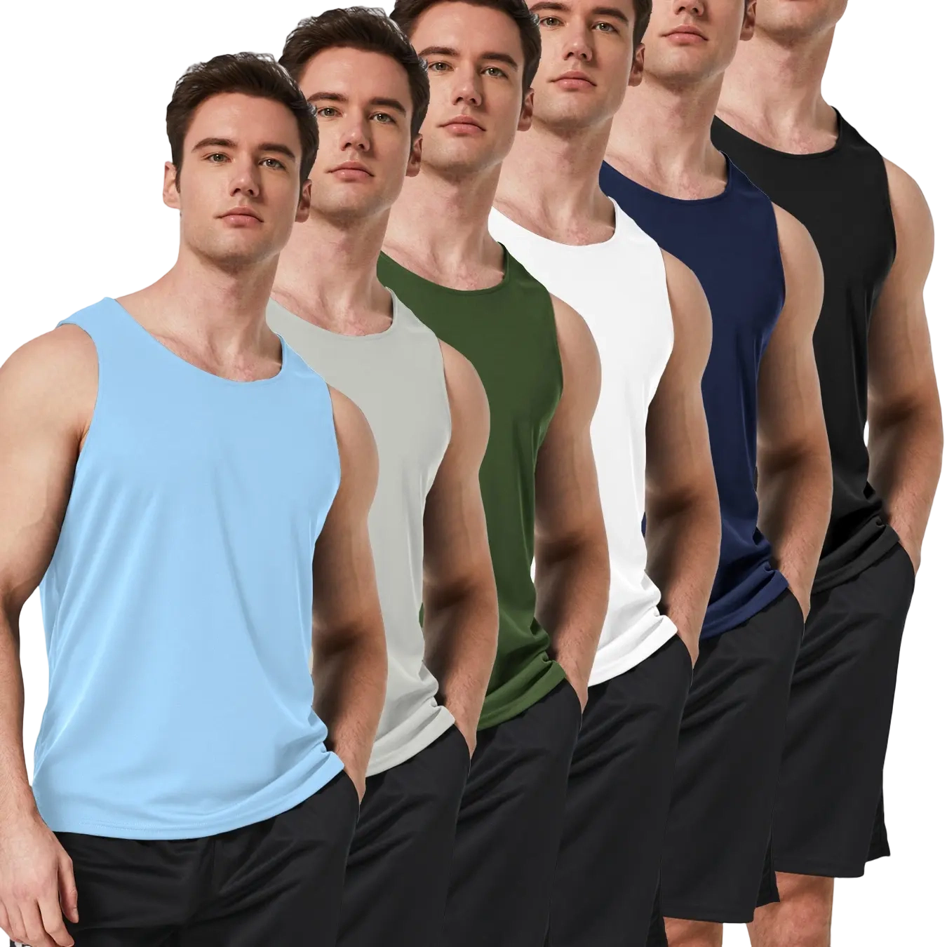 Men's Quick Dry Workout Tank Tops Breathable Gym Sleeveless Muscle Shirts for Active Men Lightweight Activewear dealsforyoudays