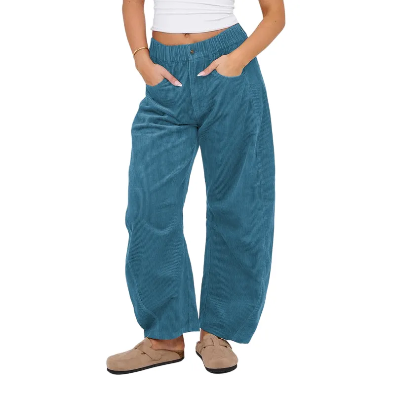 Corduroy Barrel Pants for Women Cord Pants