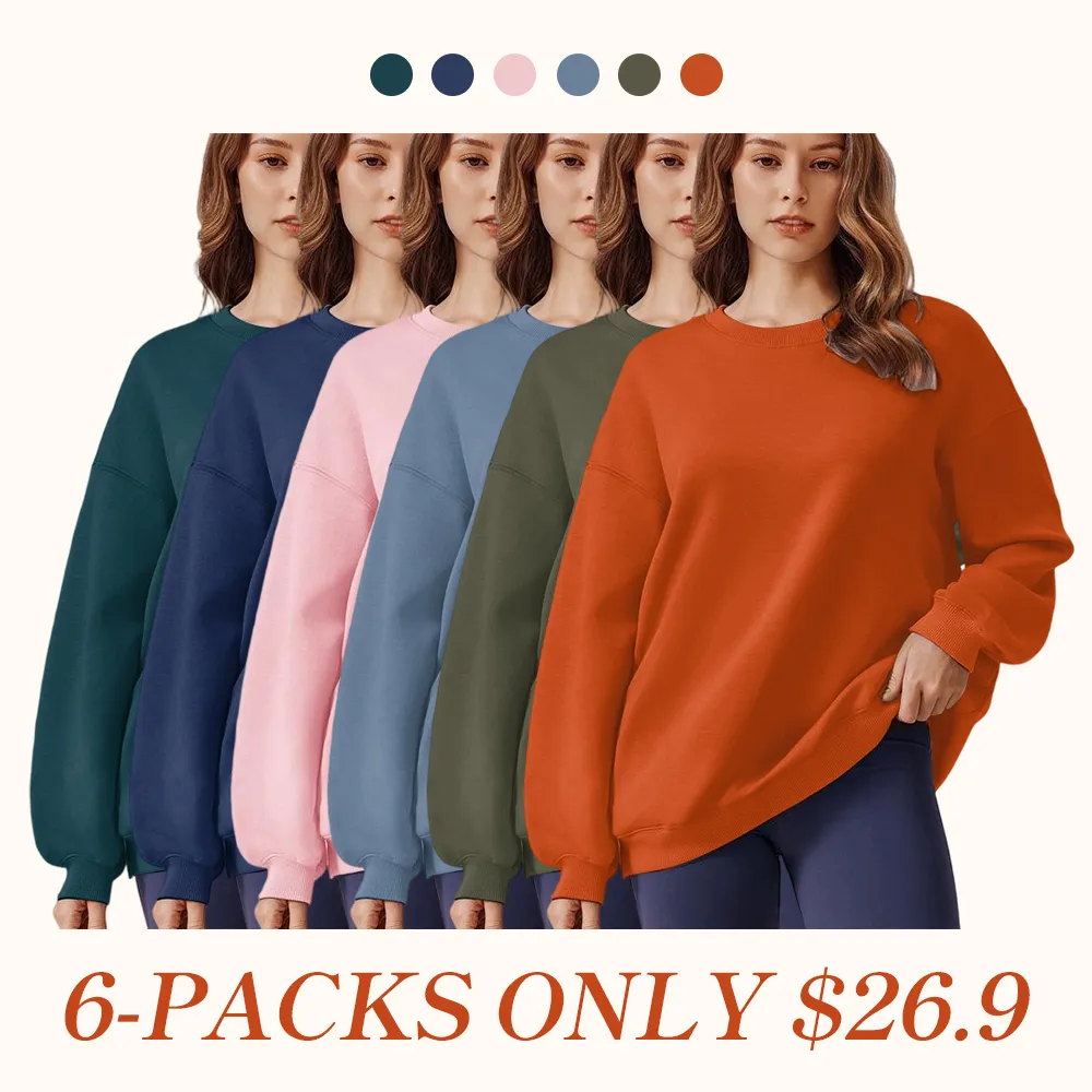 Women's Oversized Sweatshirt 2025 Spring Outfit Long Sleeve