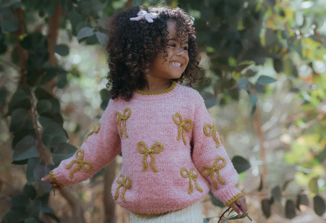 Bow Sweater- Rosewood