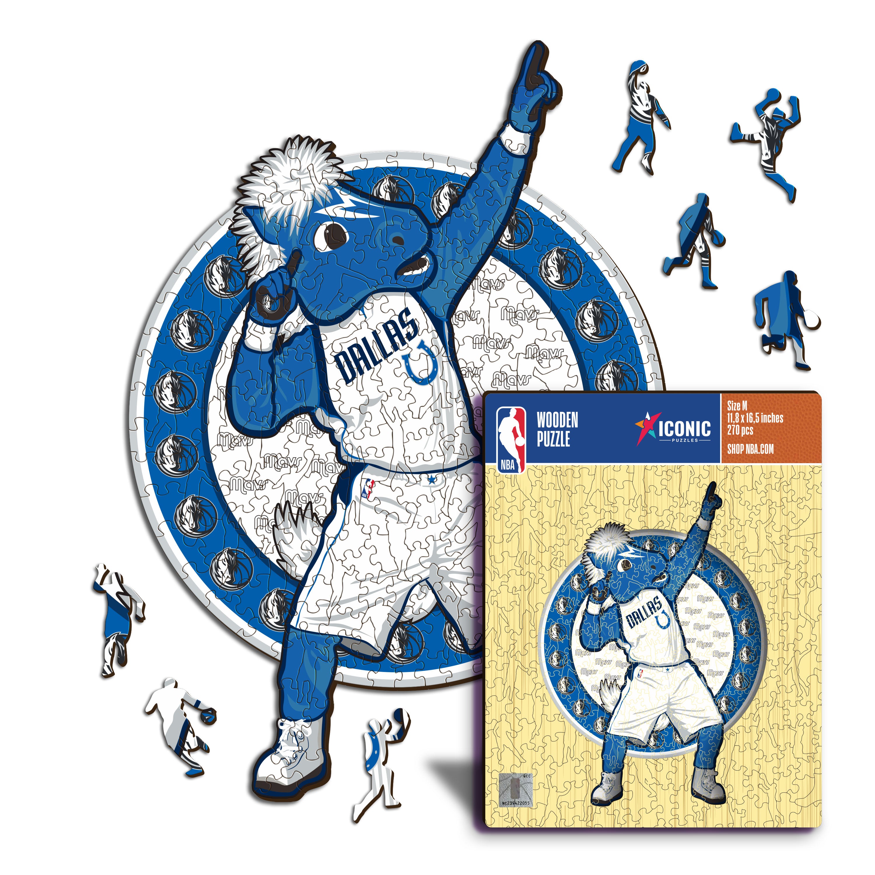 Dallas Mavericks™ Mascot - Wooden Puzzle