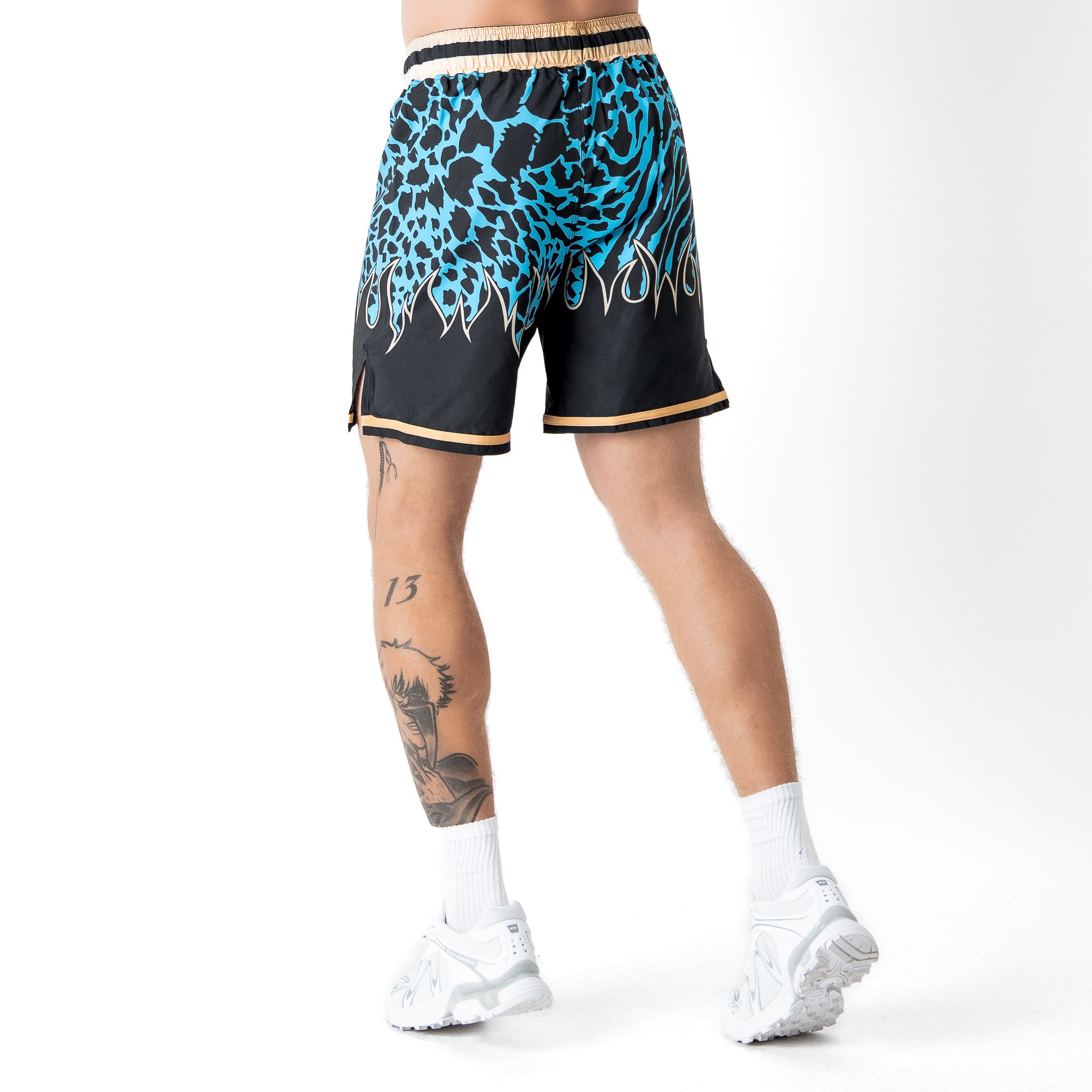 BSEM FIGHT SHORTS (RELAXED CUT) - BLUE / GOLD