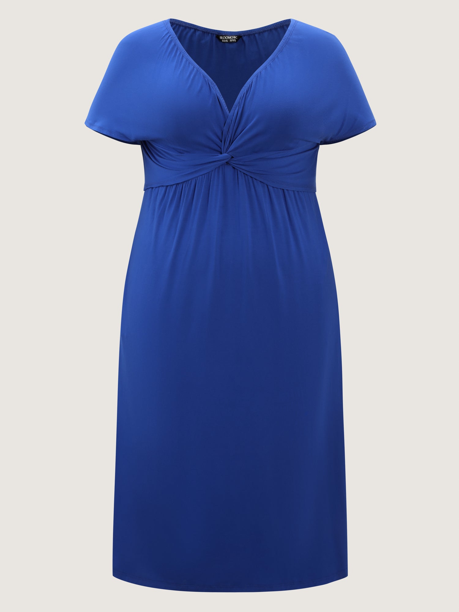 Supersoft Ruched Off-Shoulder Pocket Midi Dress