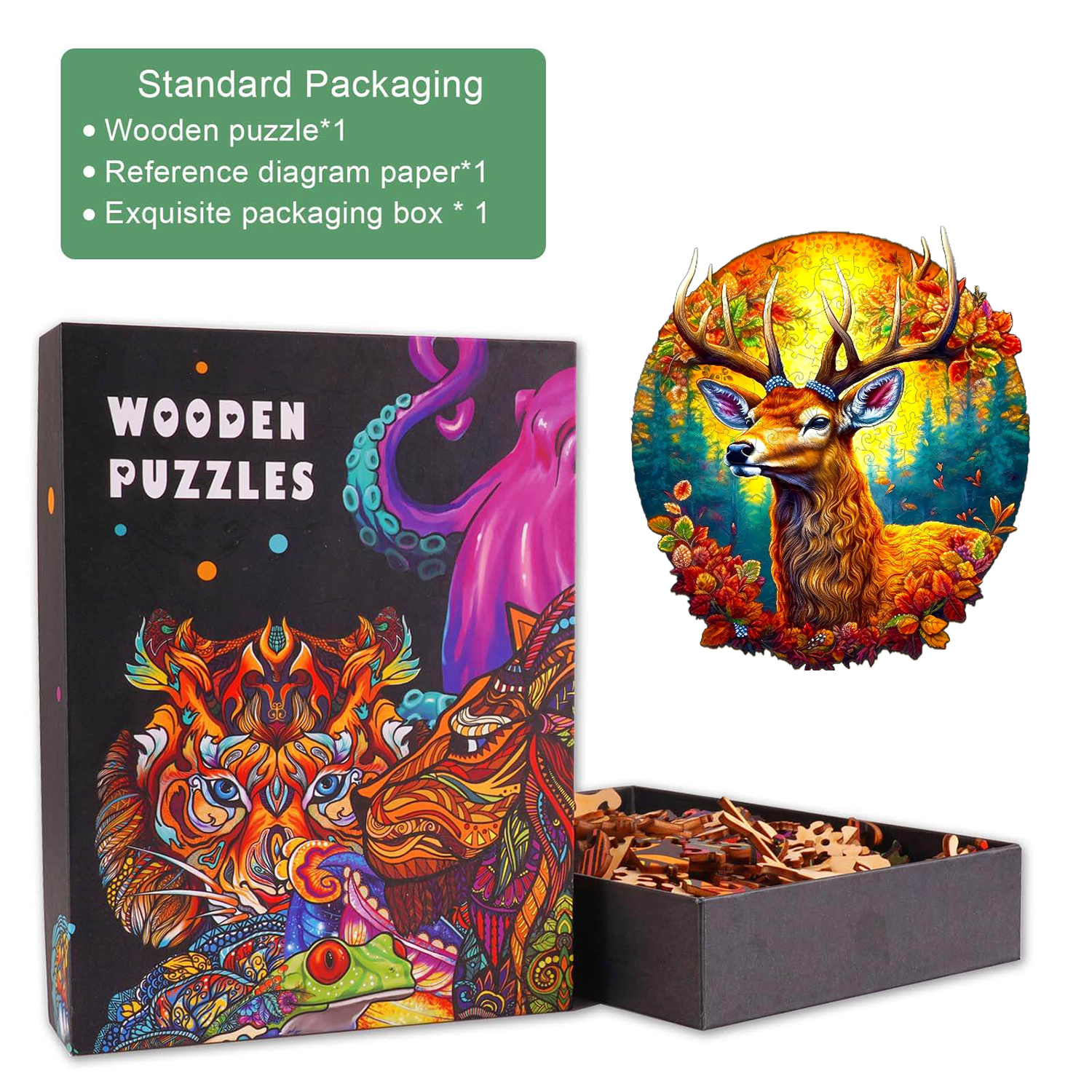 Deer Of Life-1 Wooden Jigsaw Puzzle