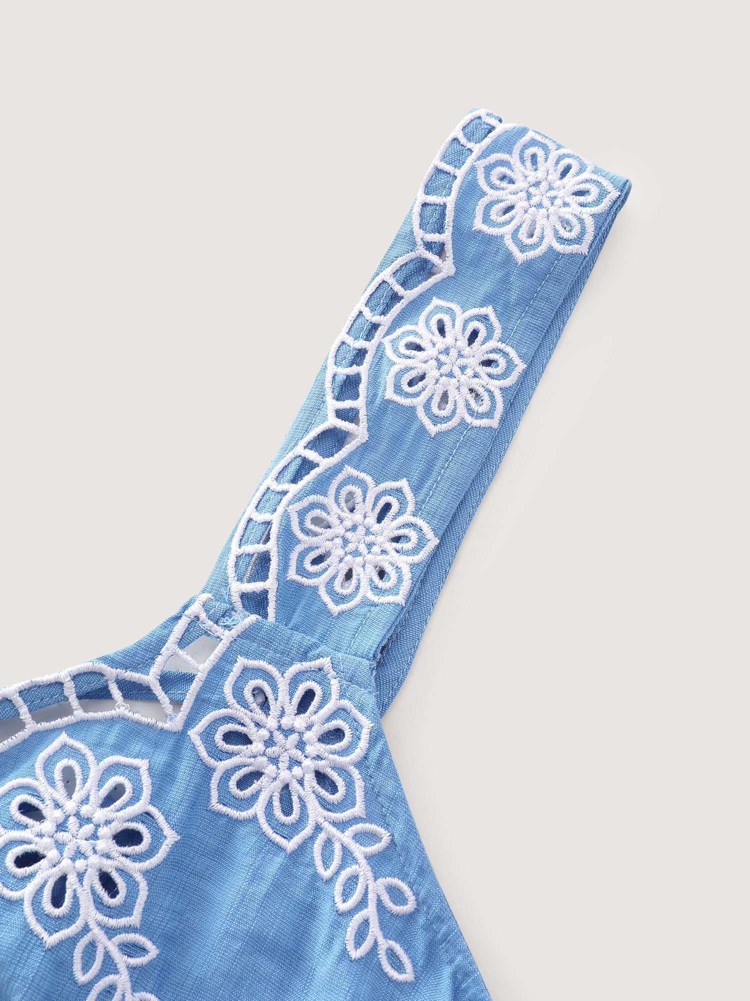 Floral Cut-Out Embroidery Maxi Dress