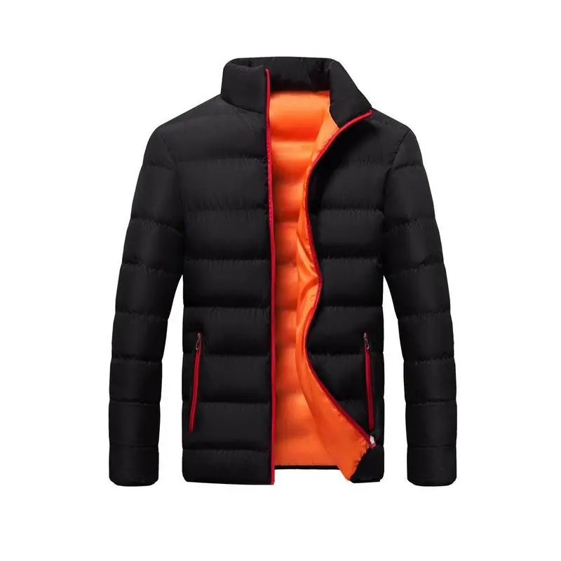 Autumn Winter Thickened Sports Cotton Jacket Men Stand Collar Cardigan Outdoor Cotton Coat