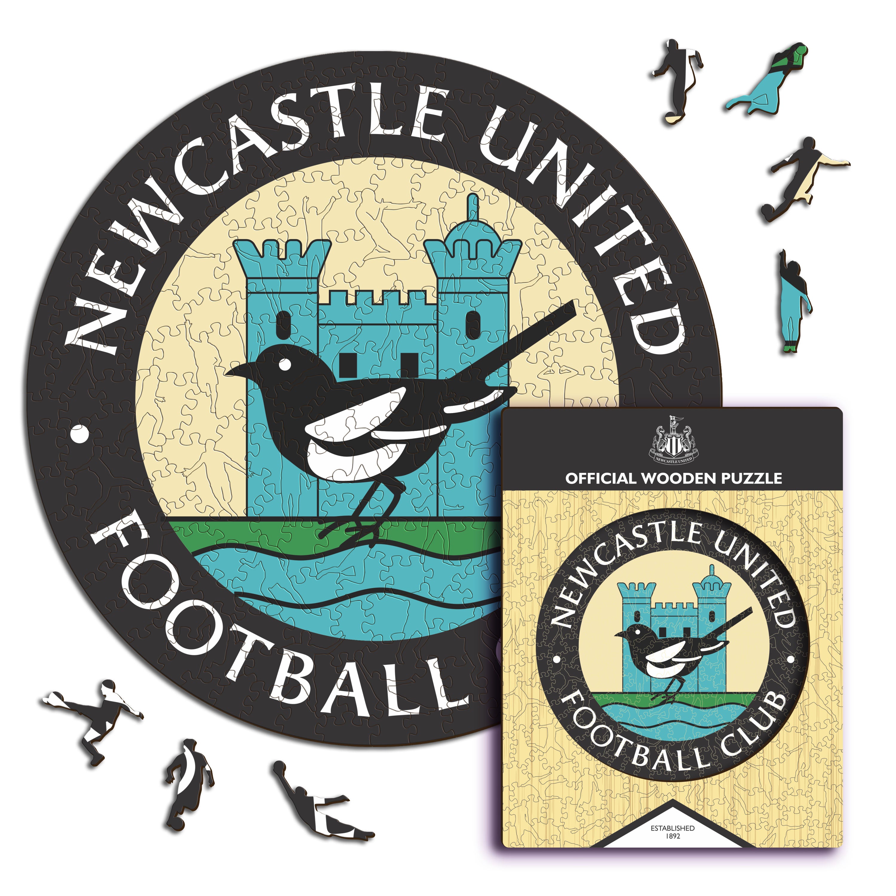 Newcastle United FC® Retro Logo - Wooden Puzzle