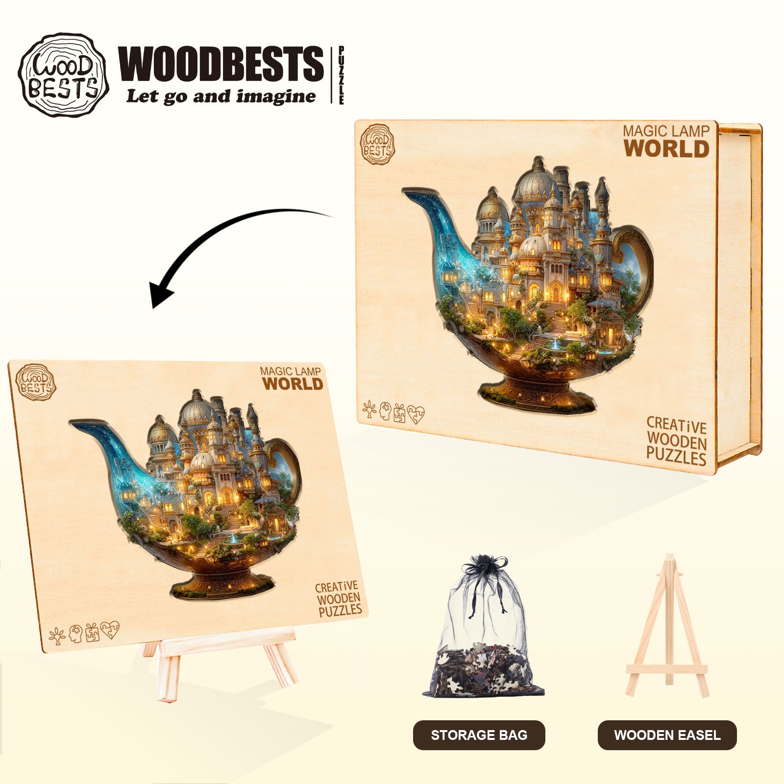 Magic Lamp World Wooden Jigsaw Puzzle