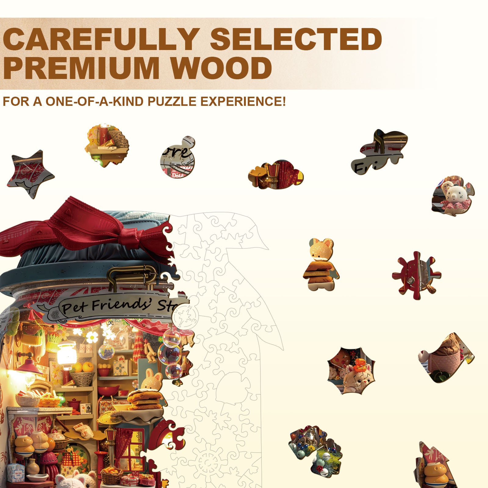 Pet Friends’ Store Wooden Jigsaw Puzzle