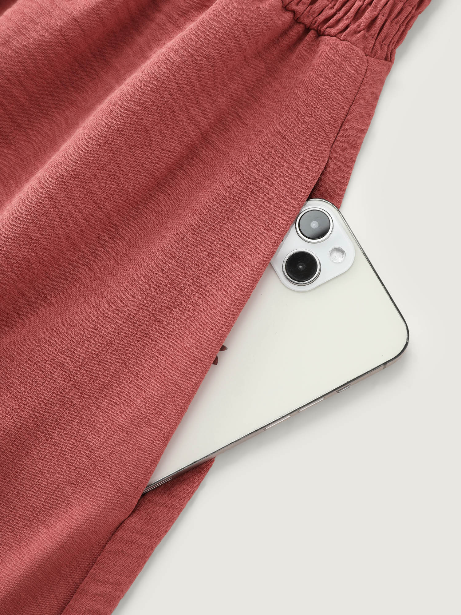 Ruffled Neckline Shirred Flowy Midi Dress