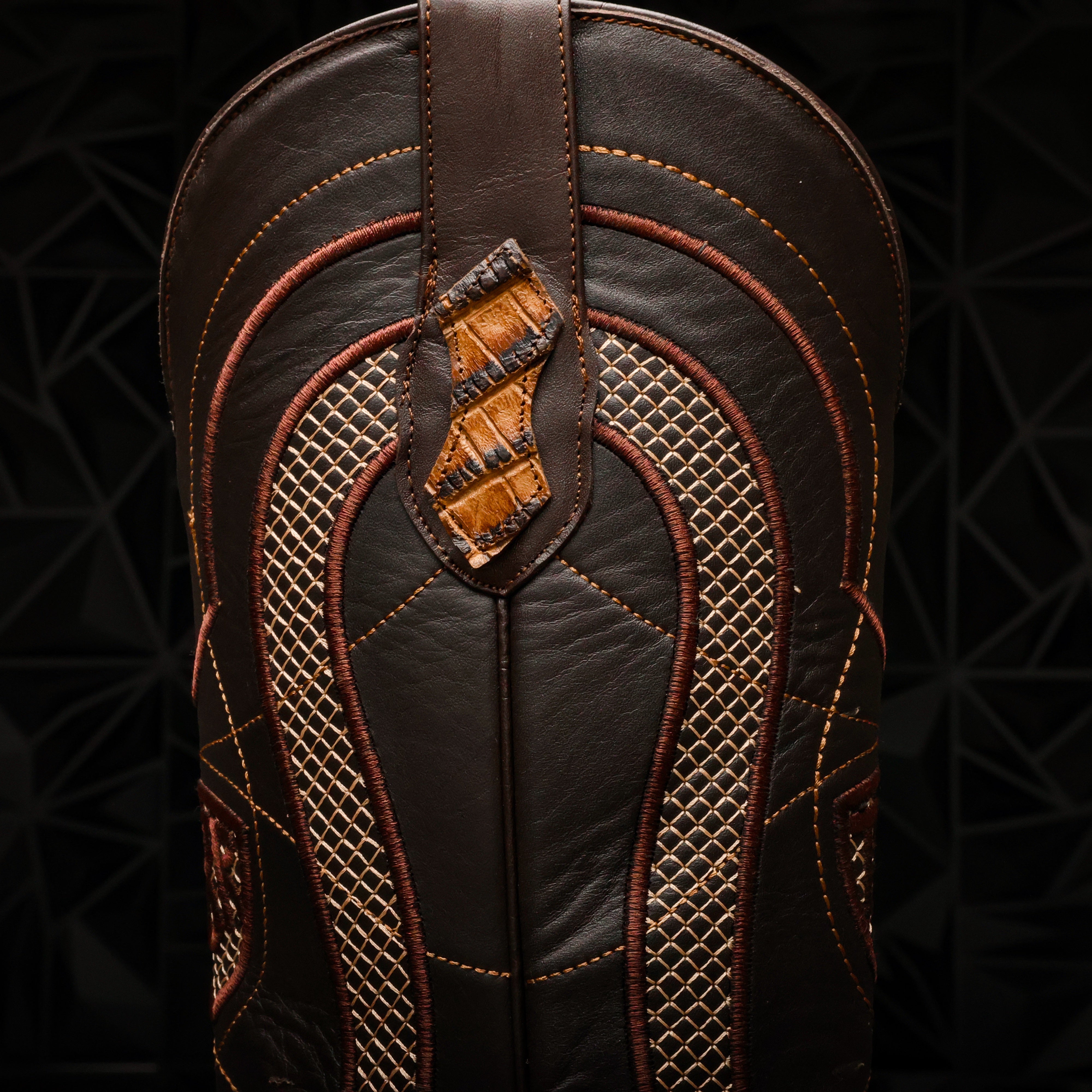 Honey Caiman Belly Leather Boots - Cutter Toe