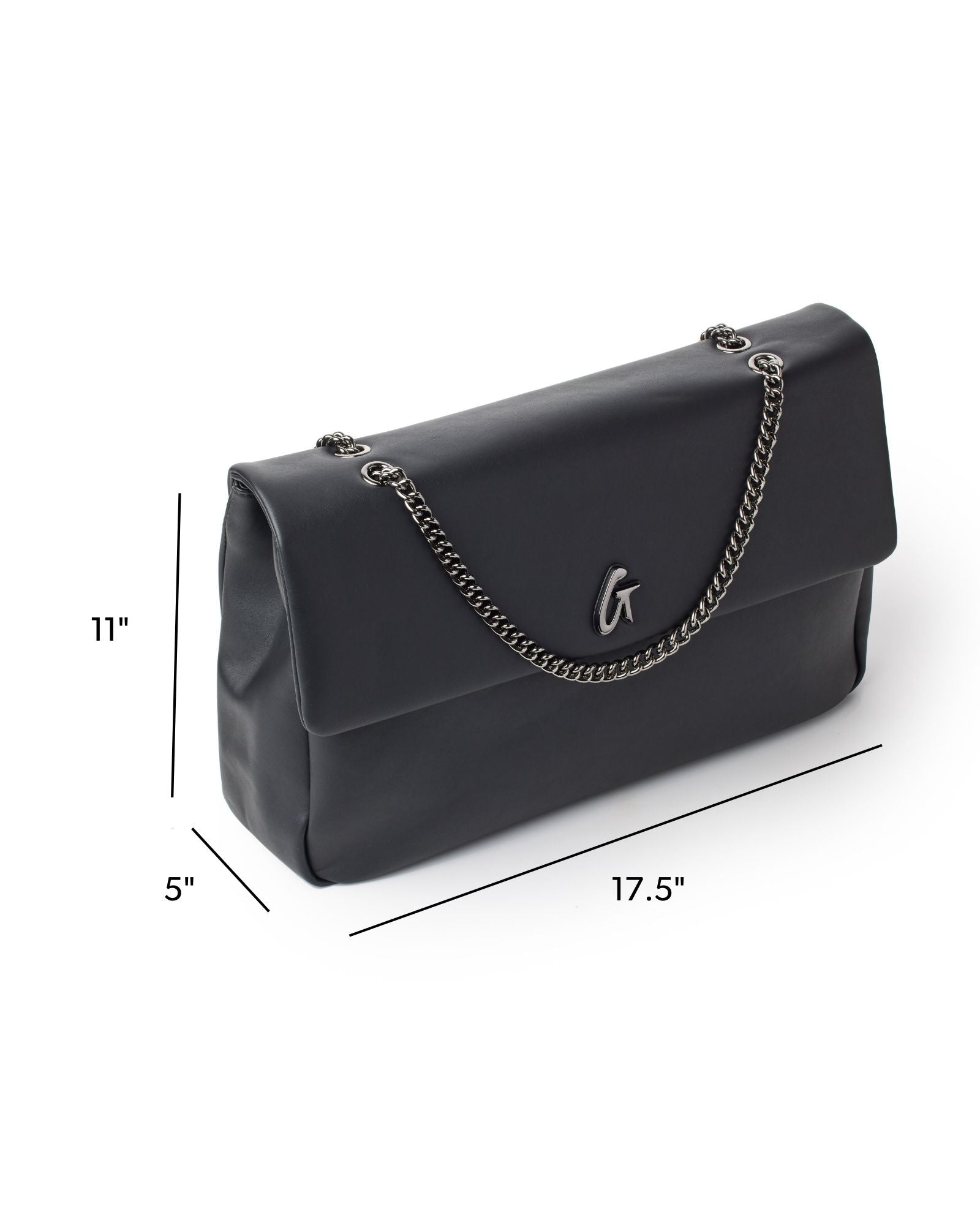 XL STANDARD FLAP BAG - BLACK