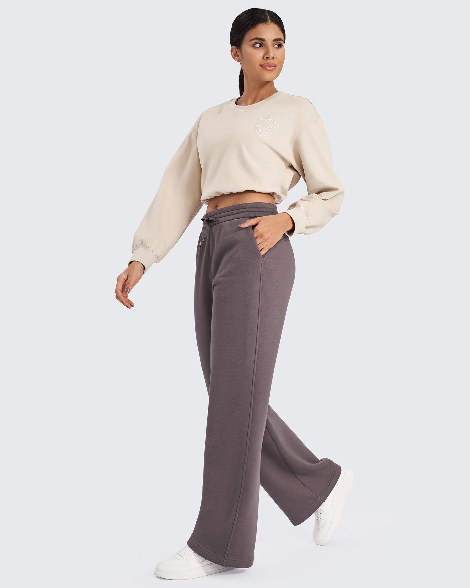 Flurrylux Fleece Lined Drawstring High-Waist Pants