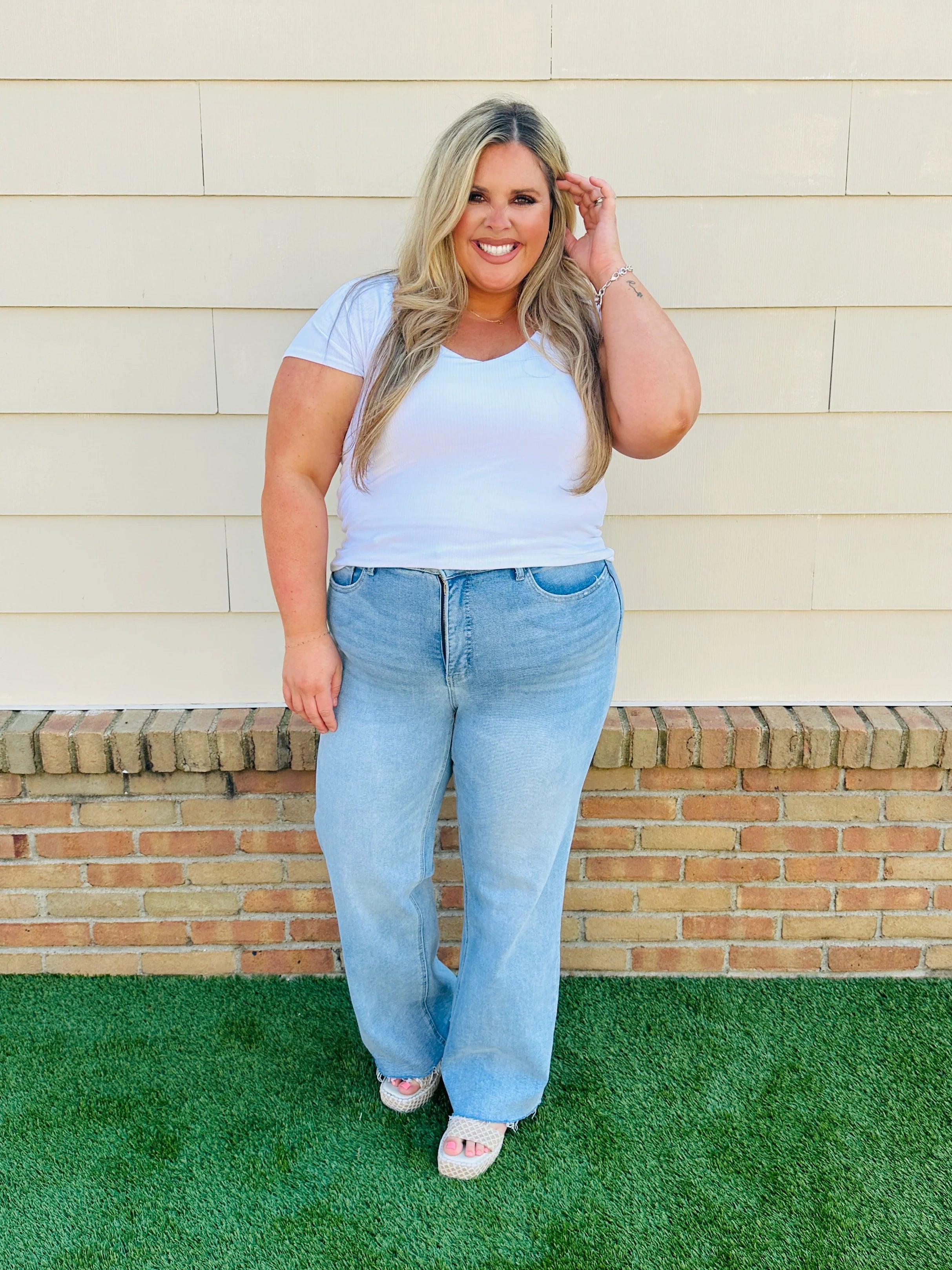 Wear Everywhere Wide Leg Tummy Control Jeans