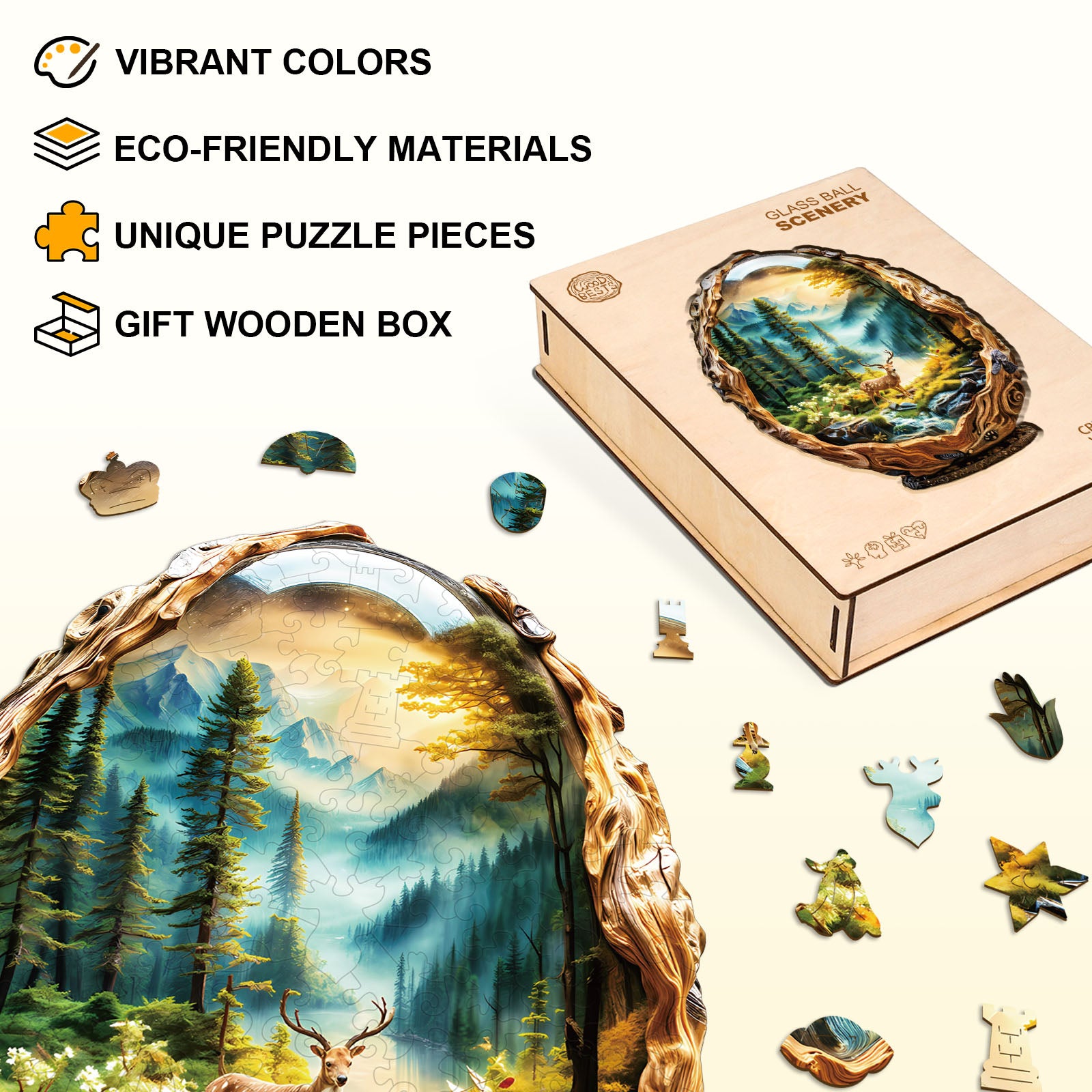 Glass ball scenery Wooden Jigsaw Puzzle