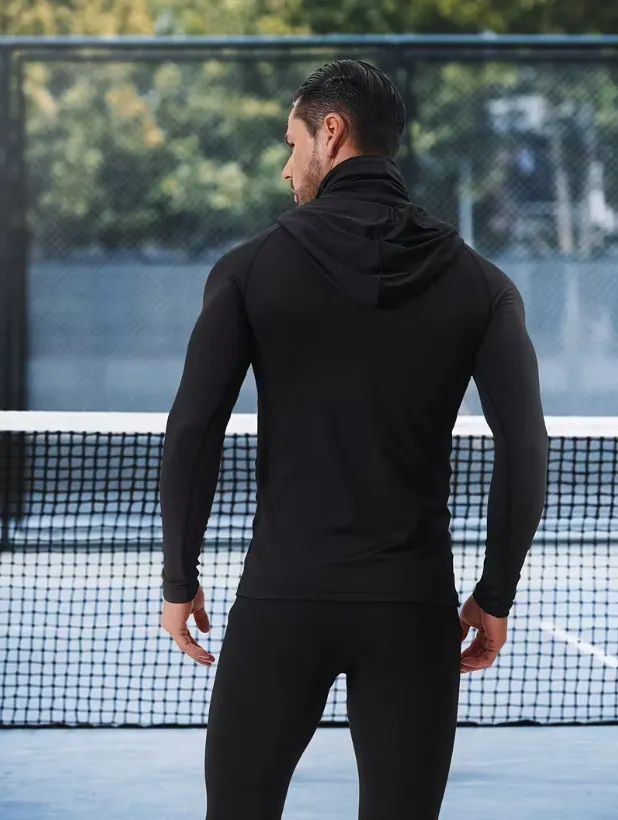 Men's Casual Hoodie Pullovers Slim Fit Long Sleeve Lightweight UPF