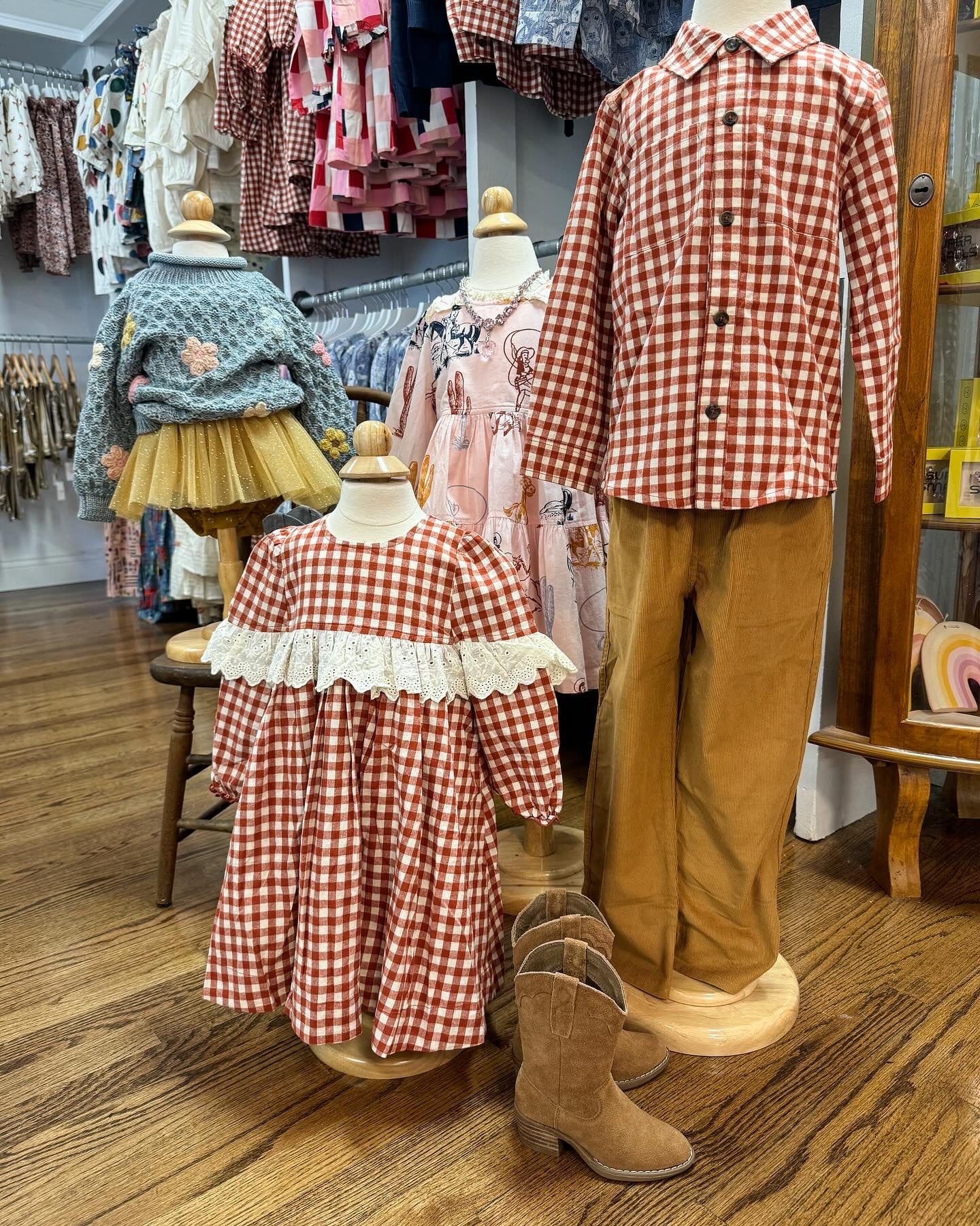 Girl's Dixie Pony Gingham Dress