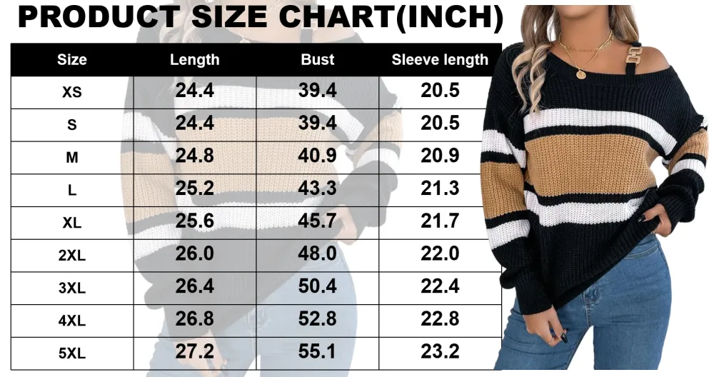 Women's Asymmetrical Neck Buckle Sweater