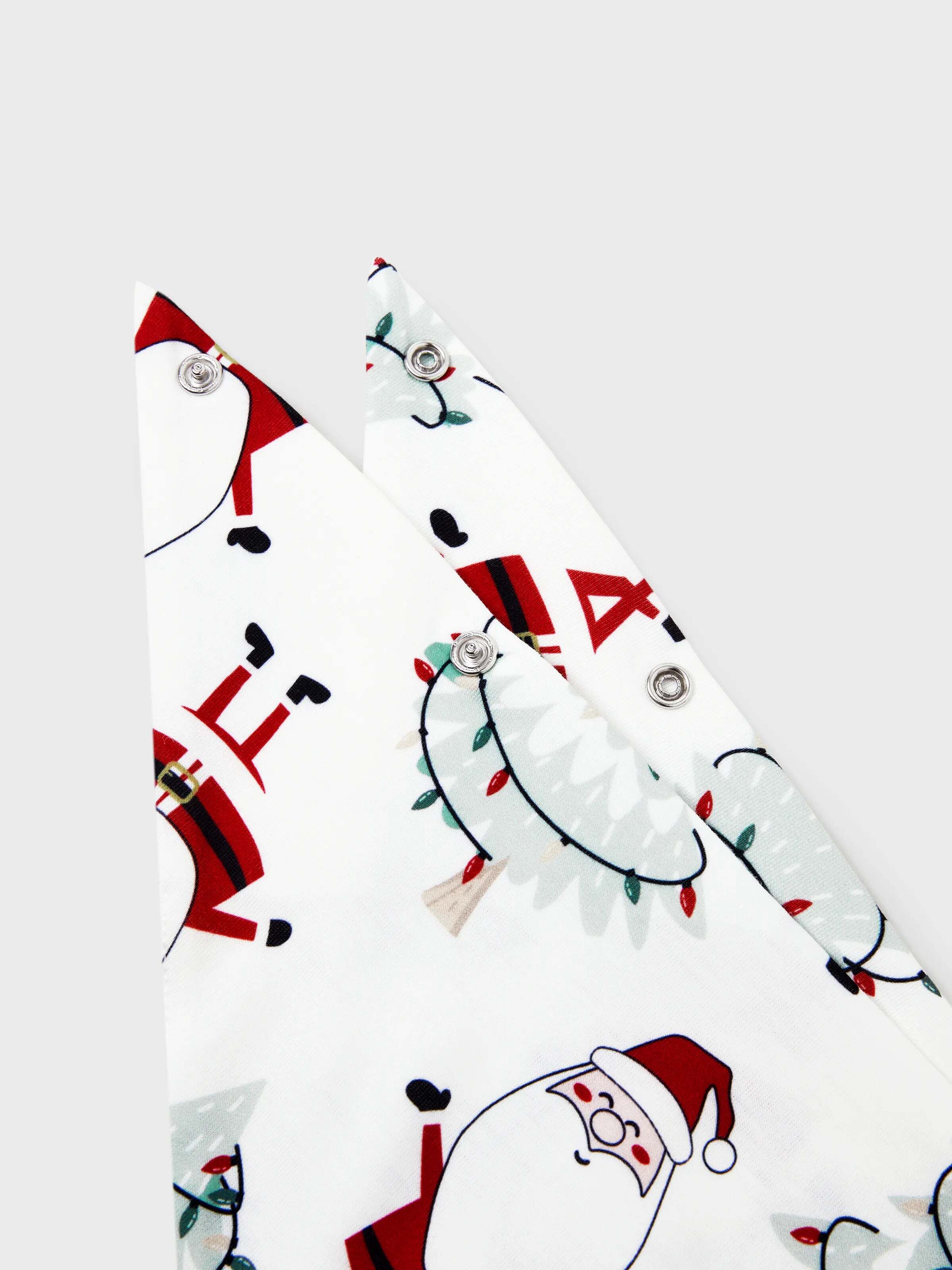 Christmas Matching Family Pajamas Set Gnome Print White PJS with Christmas Socks White