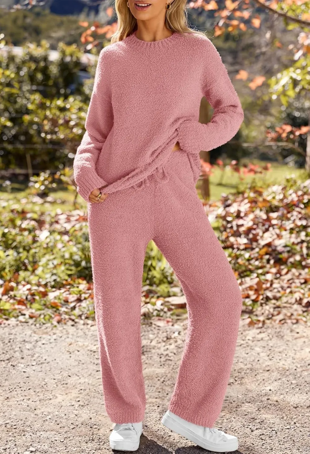 Womens Pajama Sets 2025 Fall Lounge Sweater Set