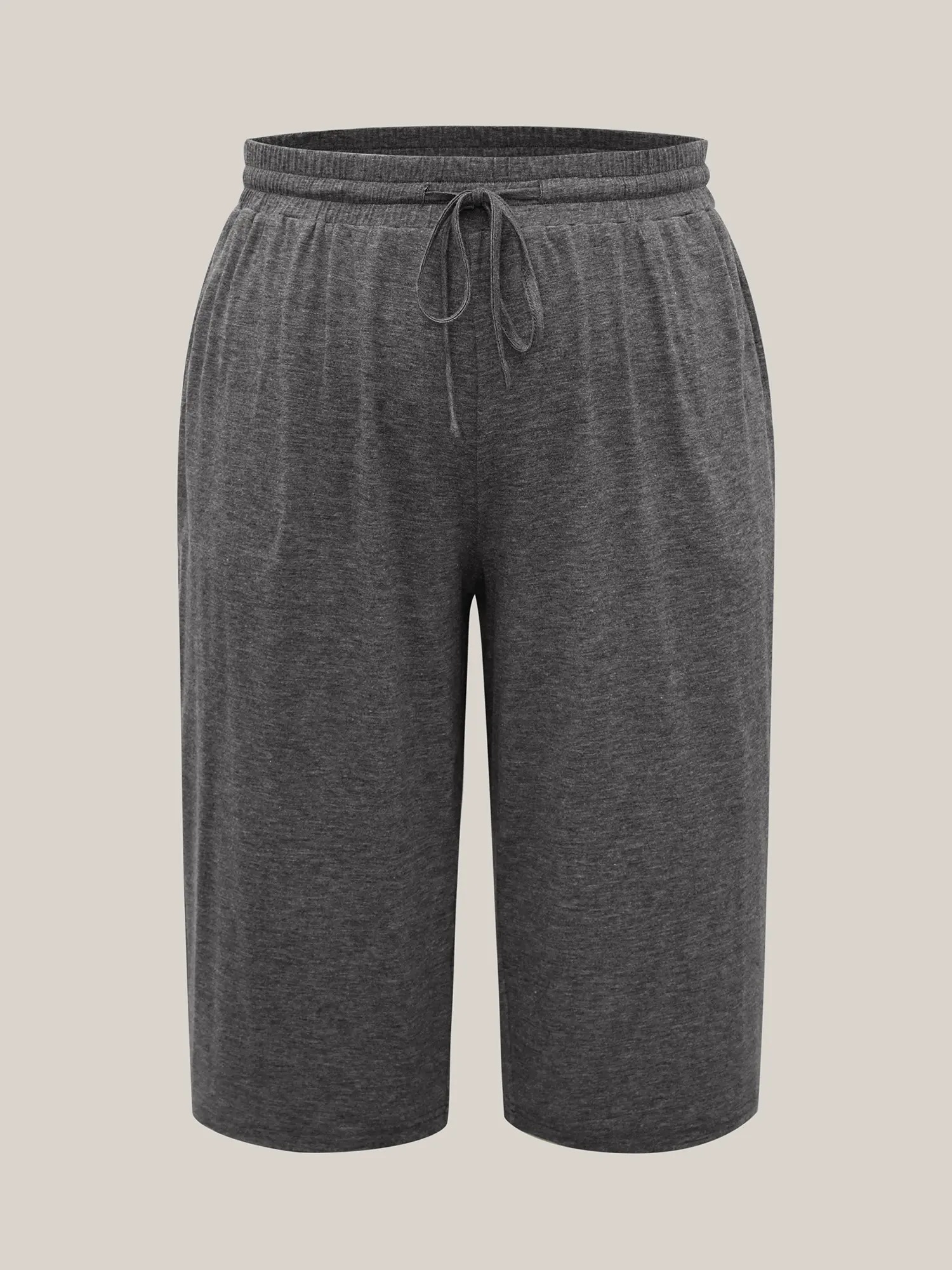 👖Women’s Relaxed Wide-Leg Capri Lounge Pants with Drawstring Pockets