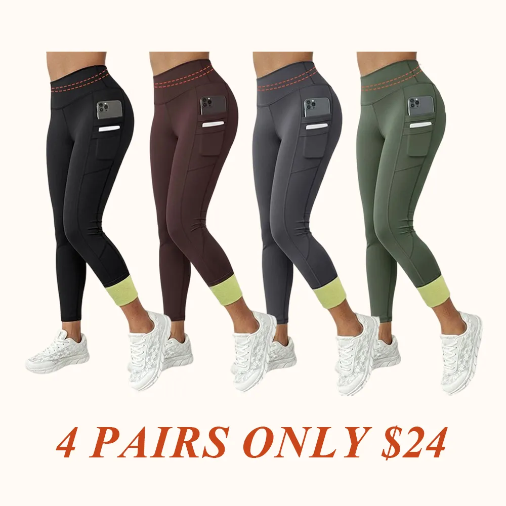 Winter Warm High Waisted Workout Athletic Leggings Tummy Control Butt Lifting Ultra Soft