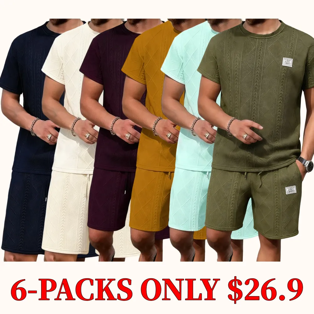 Men's summer casual sports two-piece set