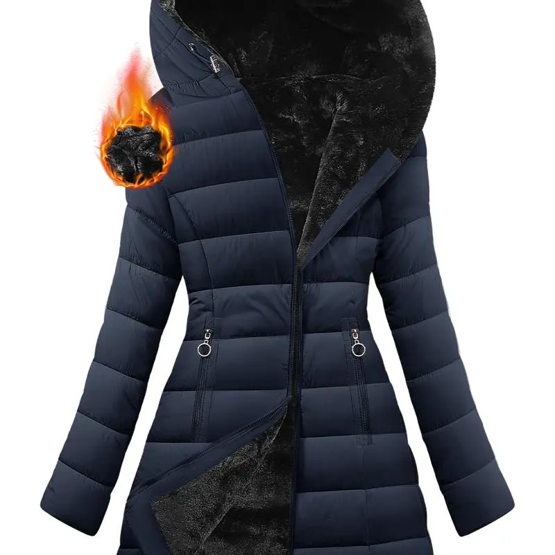 Women's winter windproof and warm slim-fit down jacket
